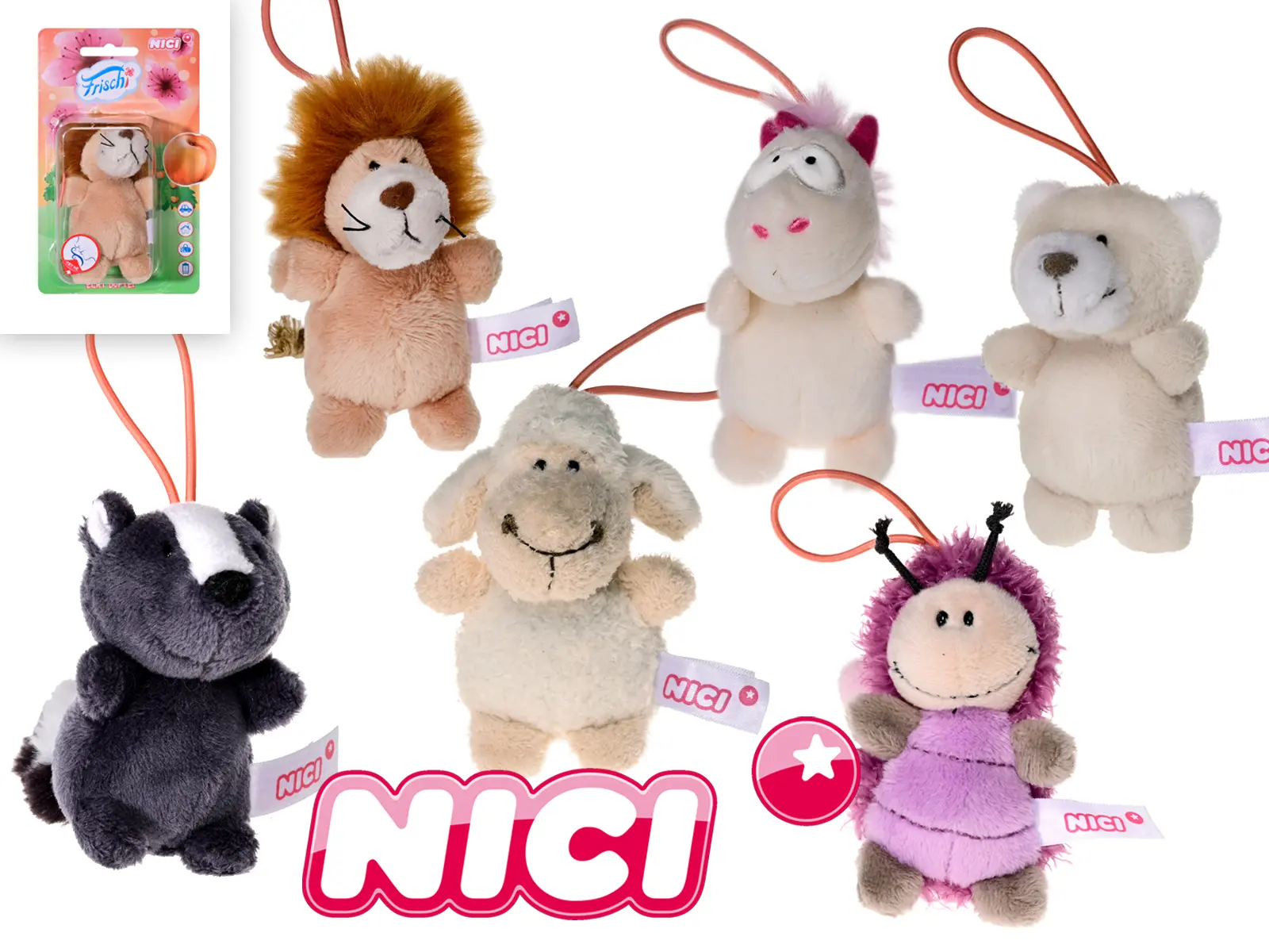 NICI, Lufterfrischer Plüsch, 6er Sortie