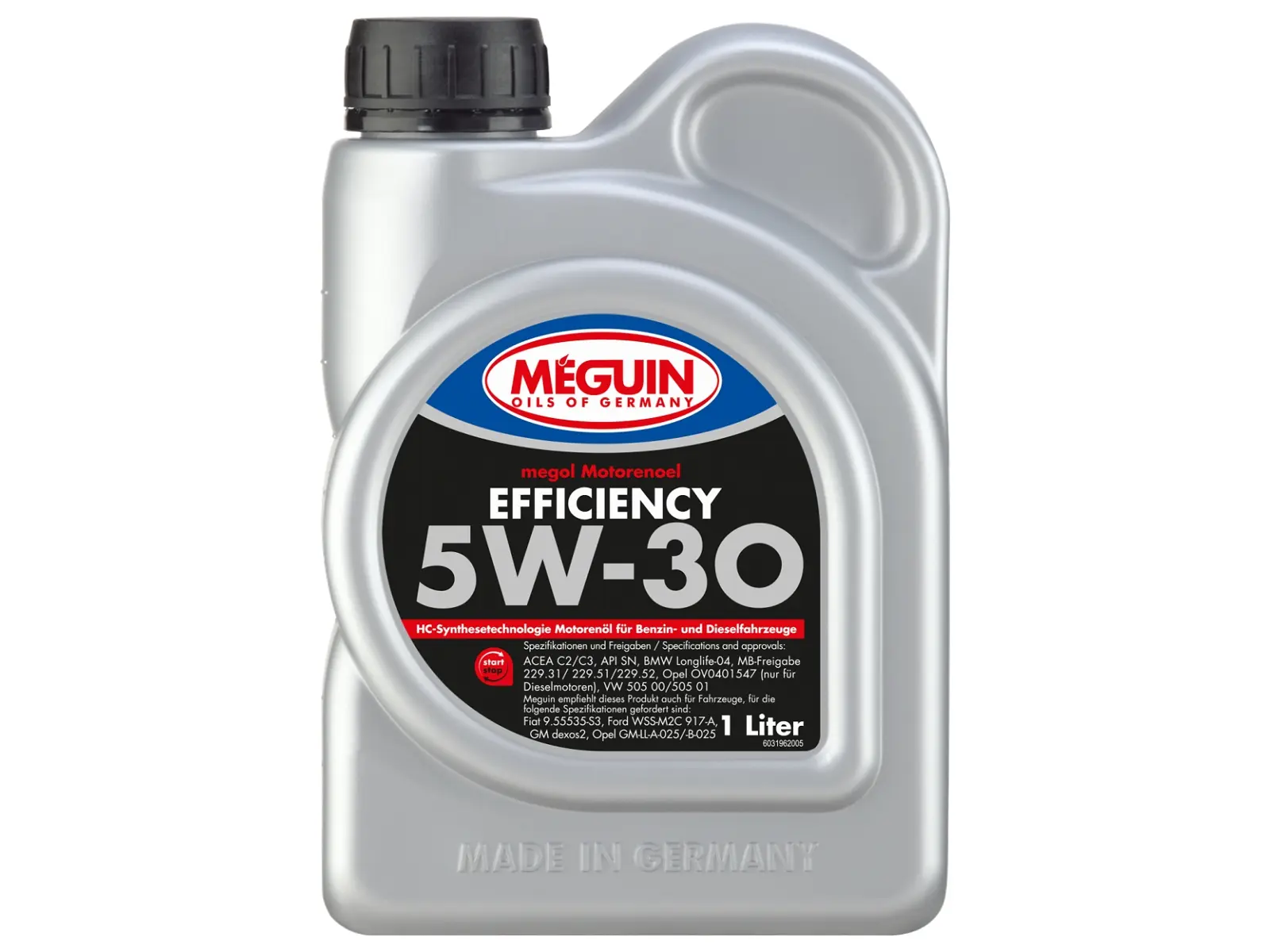 Motorenöl Meguin 1 Ltr. Efficiency 5W-30  VE12