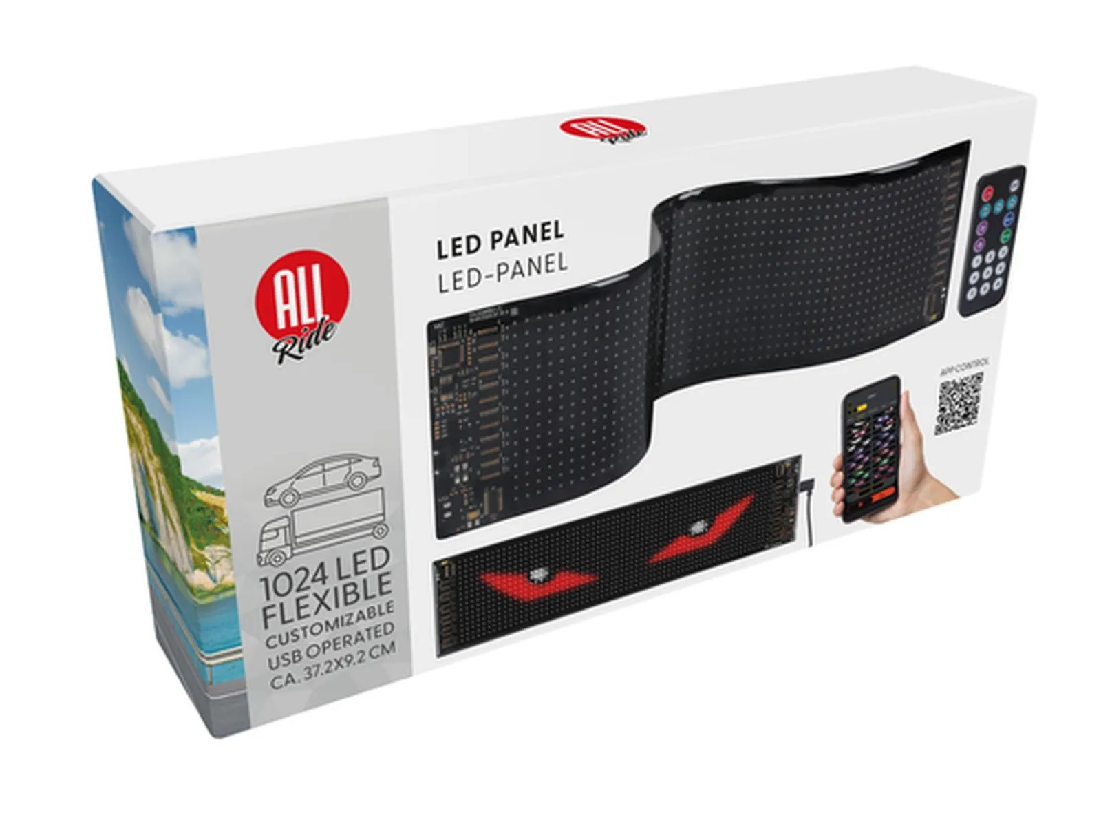 LED Display USB - All Ride 37,5x9x0,2cm ABS