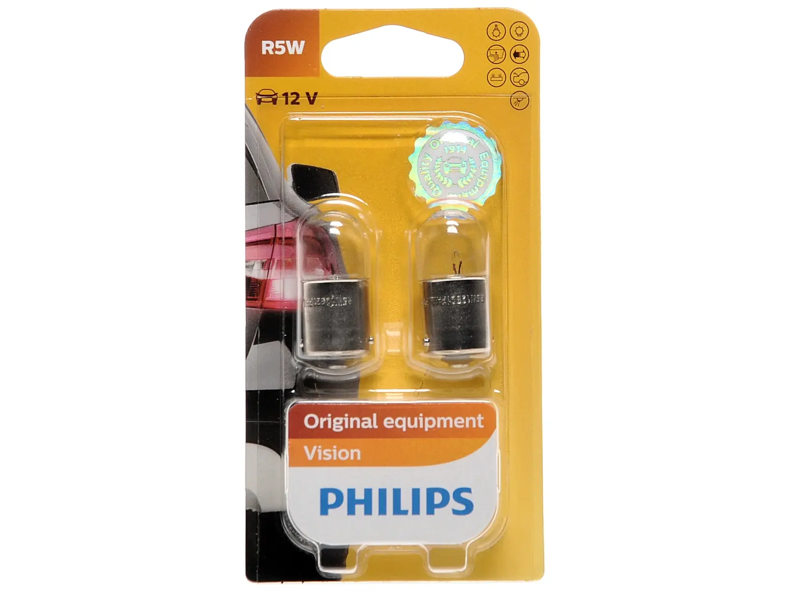 PHILIPS Vision R5W, 12V, 5W, weiss, duo
