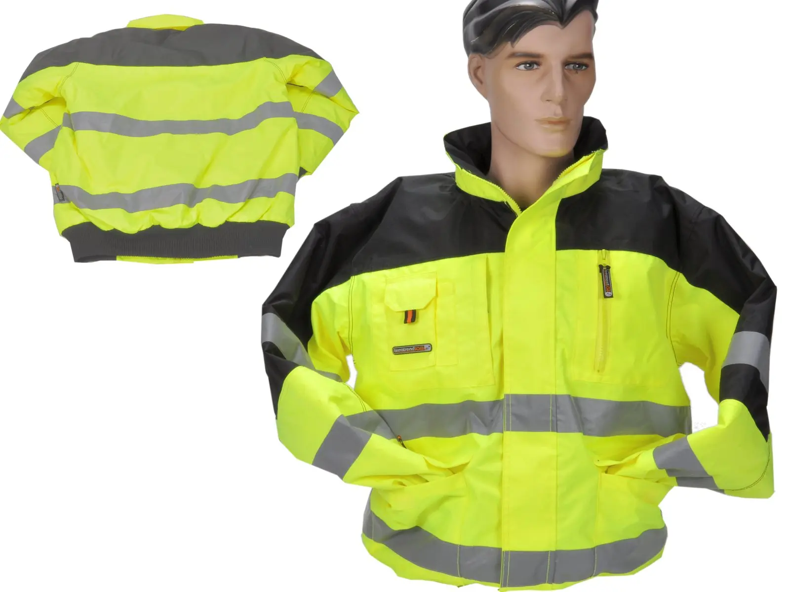 Warnpilotenjacke  Gr.M, gelb/schwarz