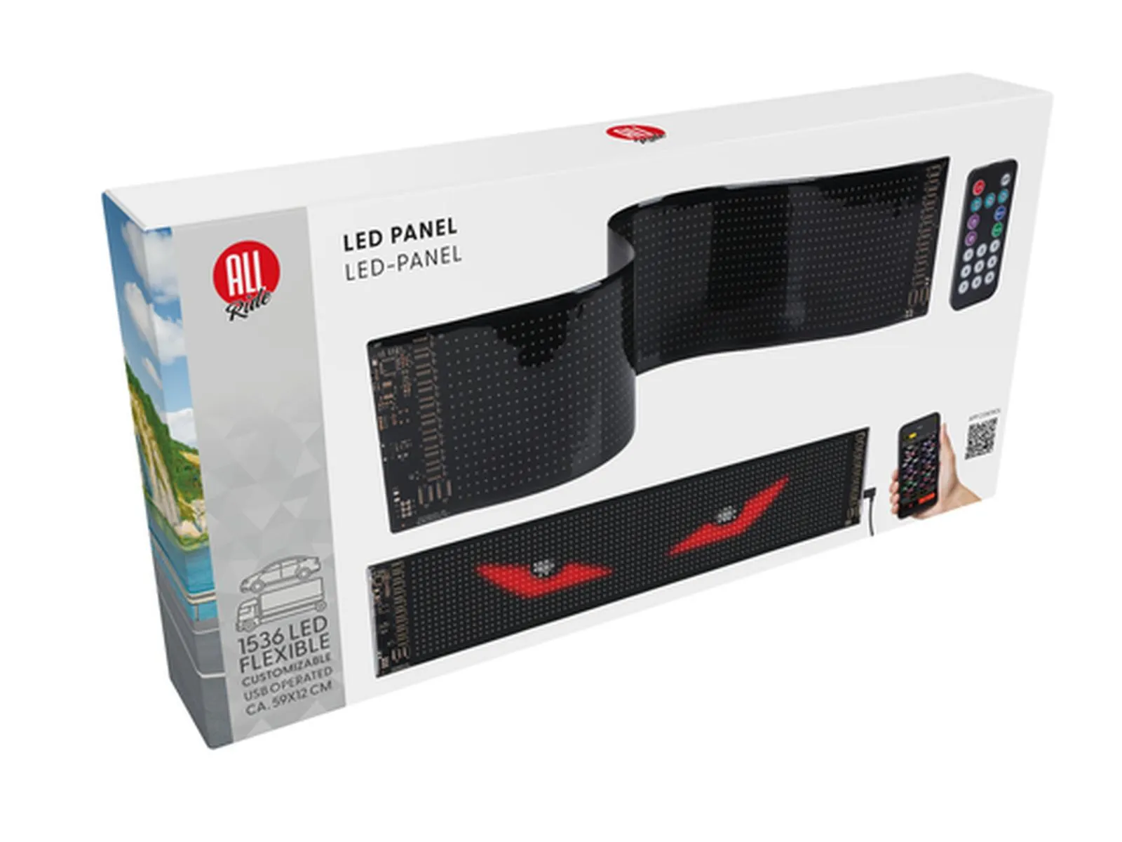 LED Display USB - All Ride 59x12x0,2cm ABS