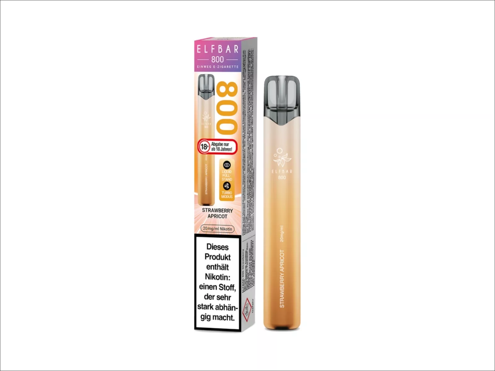 ELFBAR 800 Einweg 20mg/ml Strawb. Apricot VE10