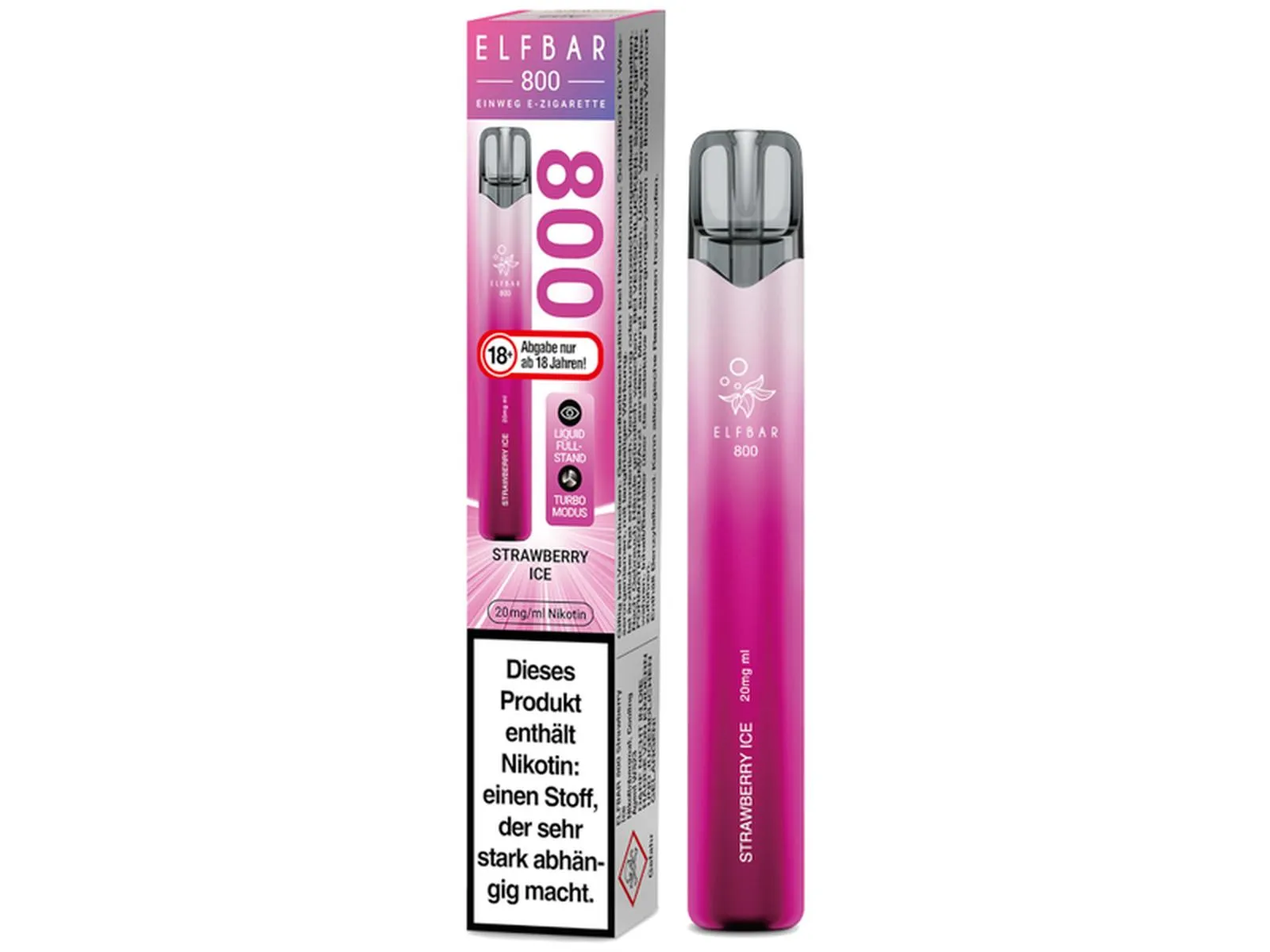 ELFBAR 800 Einweg 20mg/ml Strawberry Ice VE10