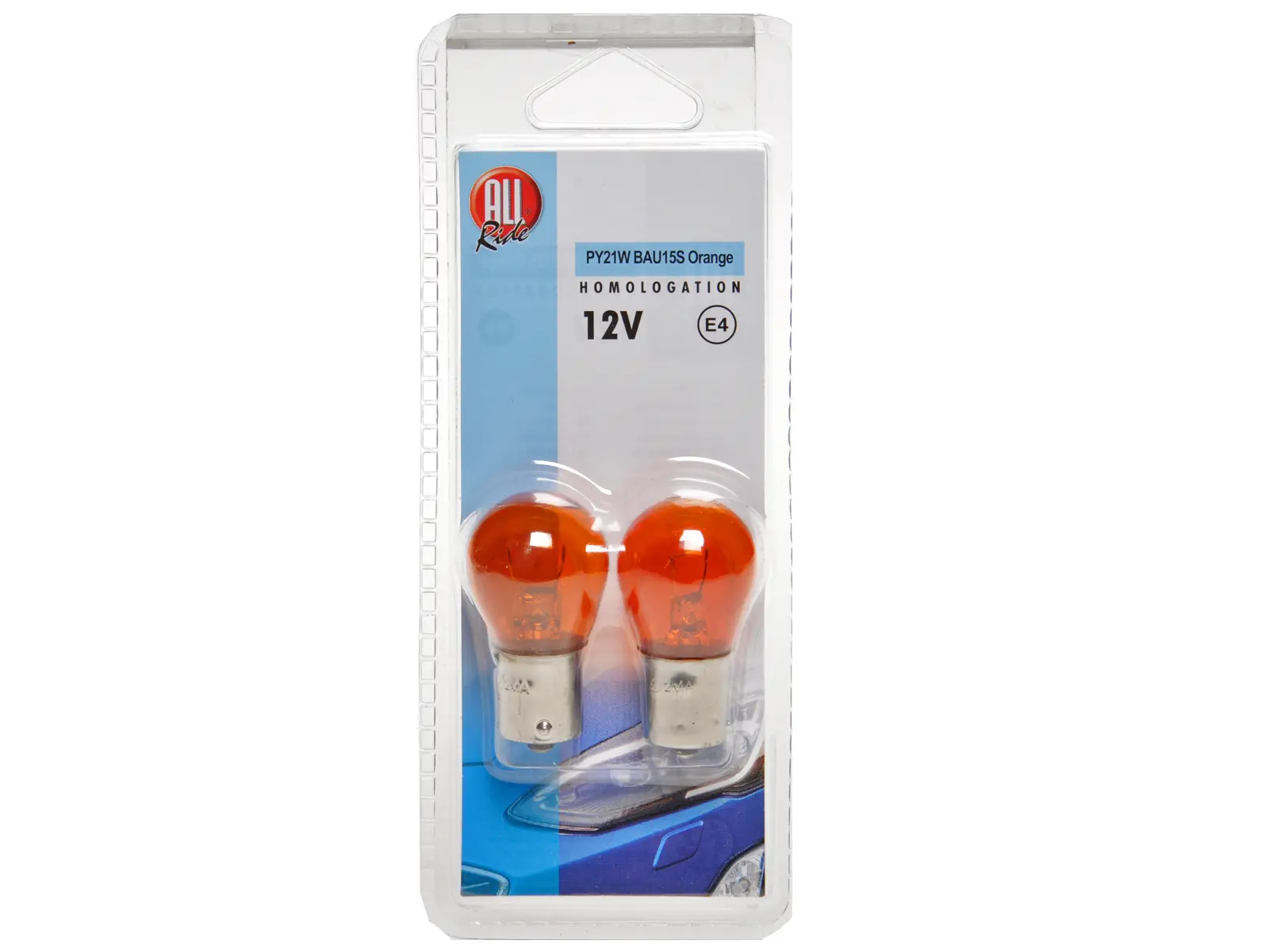 Steckbirne 12V/21W BAU15S ORANGE 2erBlis