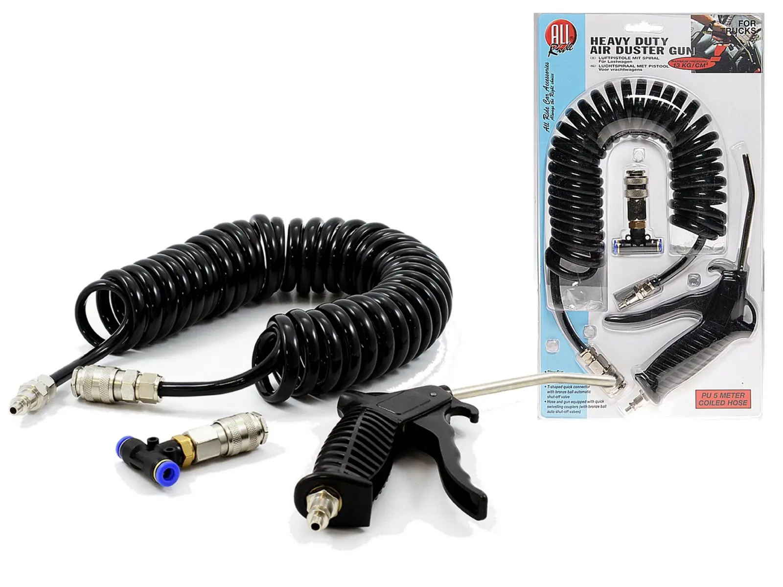 Druckluftpistole, Spirale schwarz  13KG/cm²