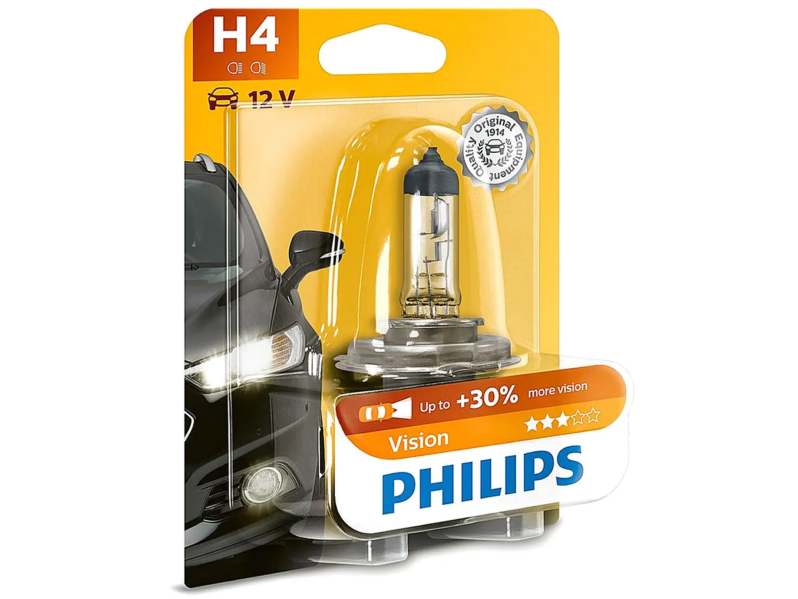 PHILIPS H4 Vision, 12V, 60/55W, weiss
