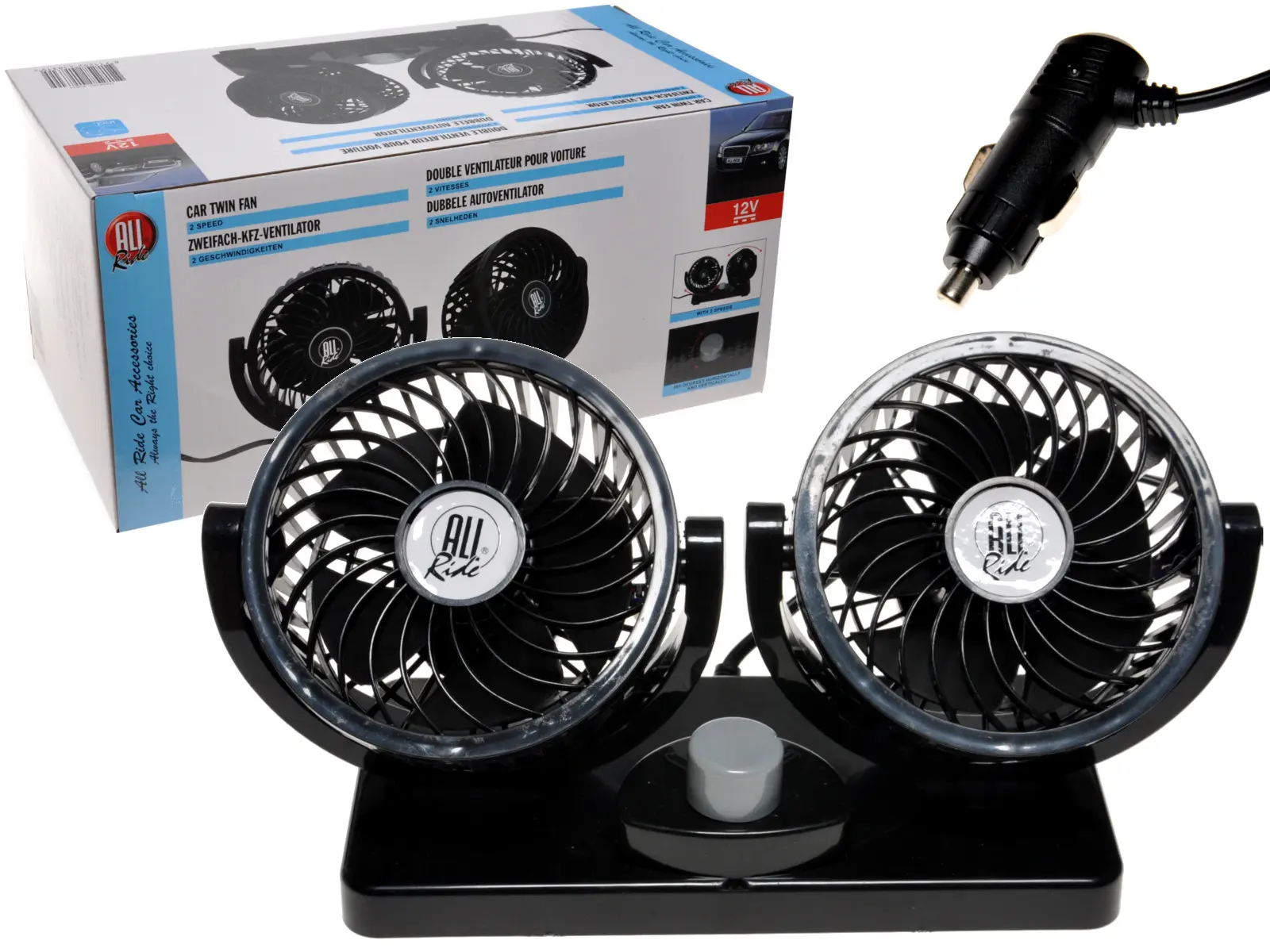 Doppellüfter 12V, 2 Geschwindigkeiten