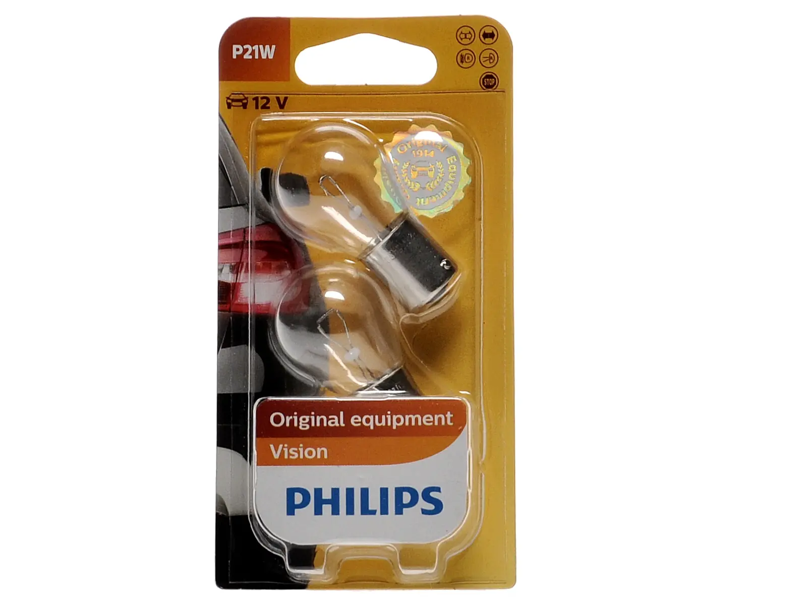 PHILIPS Vision P21W, 12V, 21W, weiss, duo
